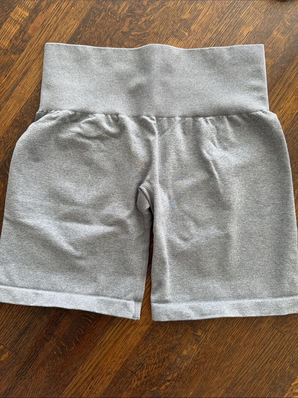 NVGTN Heather Gray High-Rise Bike Shorts